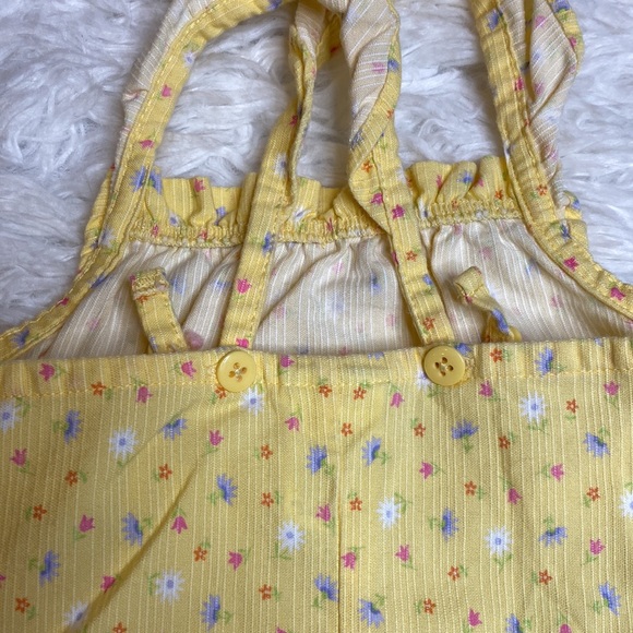 Carter’s Yellow Floral 12-18 Months Overalls - Picture 8 of 8